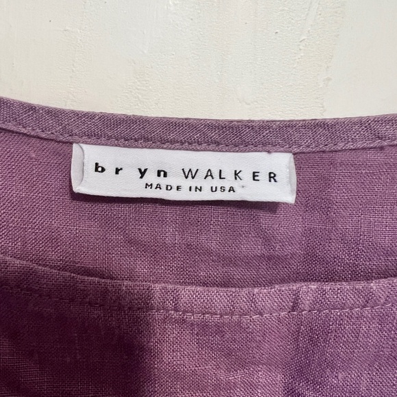BRYN WALKER Light Linen Artist Top Blouse Light Purple - Picture 7 of 10